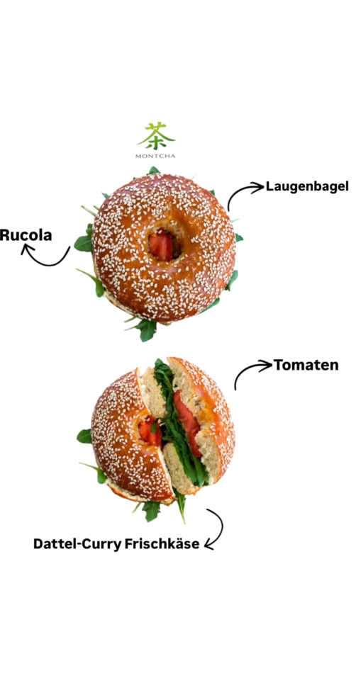 Montcha Royal Dattel-Curry-Bagel